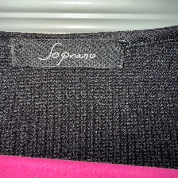 Soprano Black and White 3/4 length Sleeve Dress like new size S - Picture 3 of 5